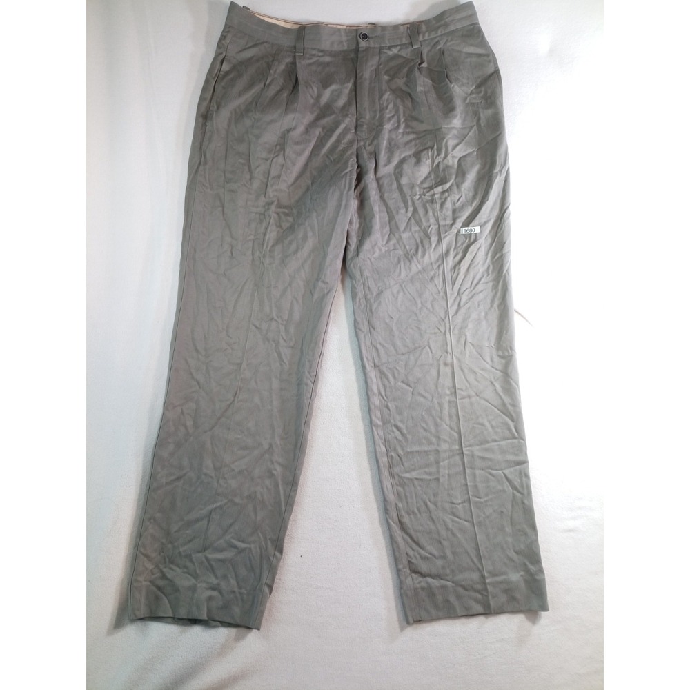 Tommy Bahama Mens Dress Pants 35x32 Grey Flat Front Casual Lightweight